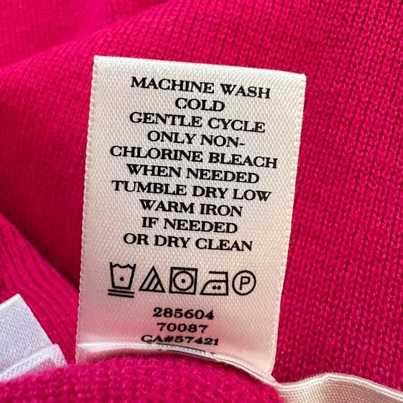 ANn Taylor Womens Sweater Size XL Pink Wool Blend Pockets Career Business 15788 - Picture 8 of 9